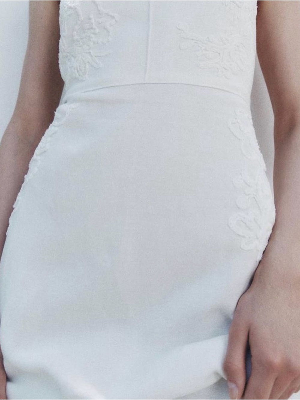Zara Linen Blend Embroidered Midi Dress - Picture 4 of 11